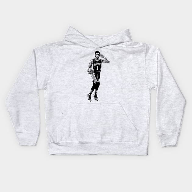 D'angelo Russell Kids Hoodie by Puaststrol